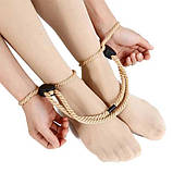 Універсальні наручники для рук і ніг БДСМ Бежевий - Садо-мазо, фото 5