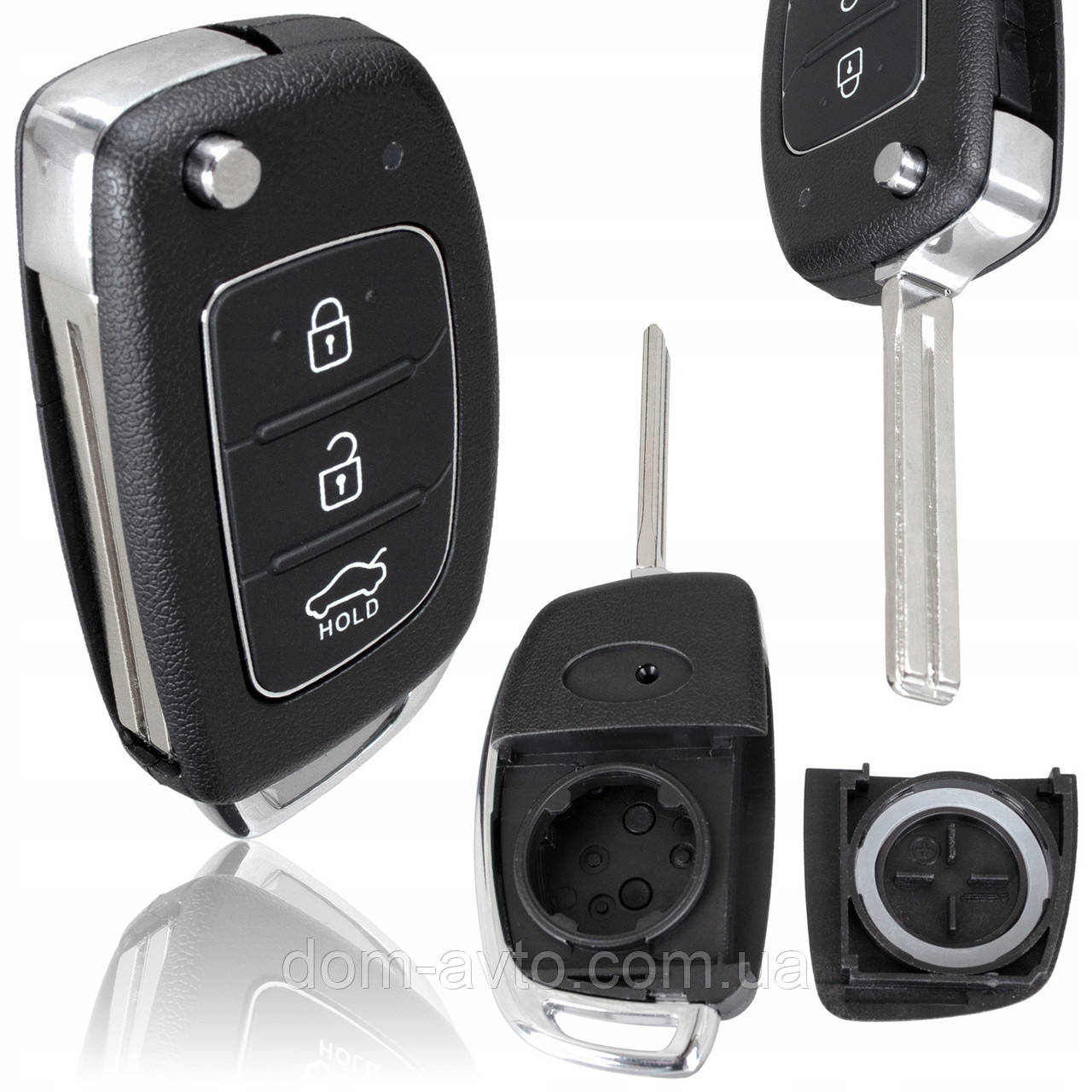Корпус ключа для Hyundai Tucson i10 i20 i30 i40 ix20 ix30 Accent, фото 1