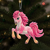 Дерев'яні ялинкові новорічні прикраси і фігурні іграшки красиві подарунки на ялинку новорічний коник різдвяна іграшка прикраса