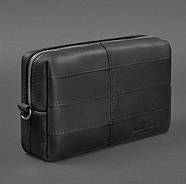 Шкіряна косметичка-несесер 3.1 (чорна) шкіра Crazy Horse, фото 3