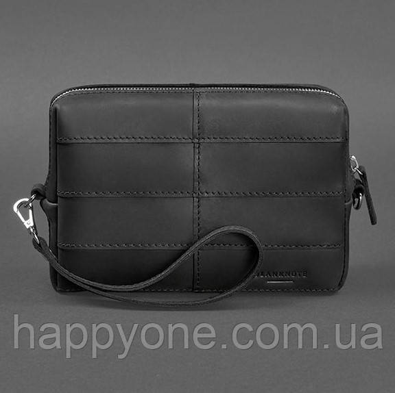 Шкіряна косметичка-несесер 3.1 (чорна) шкіра Crazy Horse, фото 1