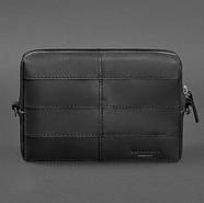 Шкіряна косметичка-несесер 3.1 (чорна) шкіра Crazy Horse, фото 5