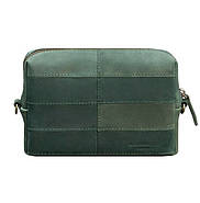 Шкіряна косметичка-несесер 3.1 (зелена) шкіра Crazy Horse, фото 2