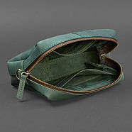 Шкіряна косметичка-несесер 3.1 (зелена) шкіра Crazy Horse, фото 4