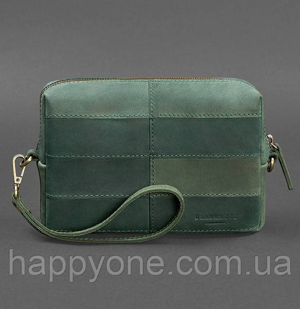 Шкіряна косметичка-несесер 3.1 (зелена) шкіра Crazy Horse, фото 1