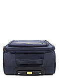 Валіза мала S тканина синя 55х36х20+5/37л/2.8кг/Worldline 616, фото 7