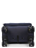Валіза мала S тканина синя 55х36х20+5/37л/2.8кг/Worldline 616, фото 8