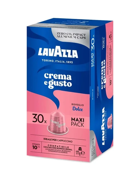 Nespresso капсули Lavazza Crema e Gusto Dolce 30шт Алюміній Італія Неспресо кави еспресо, фото 1