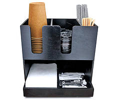 Барний органайзер для кав'ярні (27х14х25см) чорний, Вертикаль №2