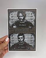 3D картина Finding Декор Надприродне Сем і Дін Вінчестери об'ємне зображення Чорний 17.8 × 12 см