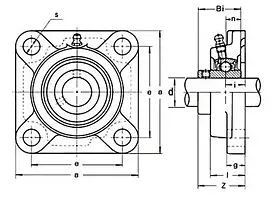 Корпусні підшипники типу UCF