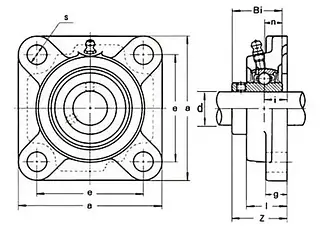 Корпусні підшипники типу UCF
