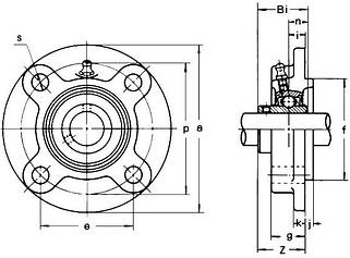 Корпусні підшипники типу UCFC