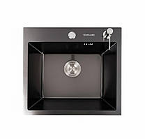 Кухонна мийка Valeso Handmade 50х45 PVD чорна 3.0/0.8 5045