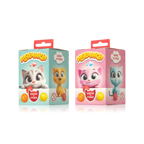 Набір драже у кондитерскій глазурі з іграшкою "МЯВЧИКИ"