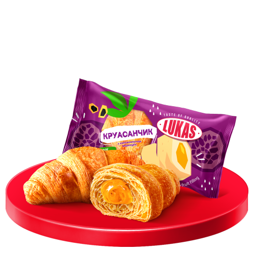 Круасанчик зі смаком маракуї Lukas 45г