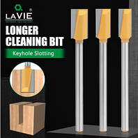 Набір фрез по дереву прямих пазових з подовженим хвостовиком 14/16/18 мм. хвостовик 8 мм, 3 шт.