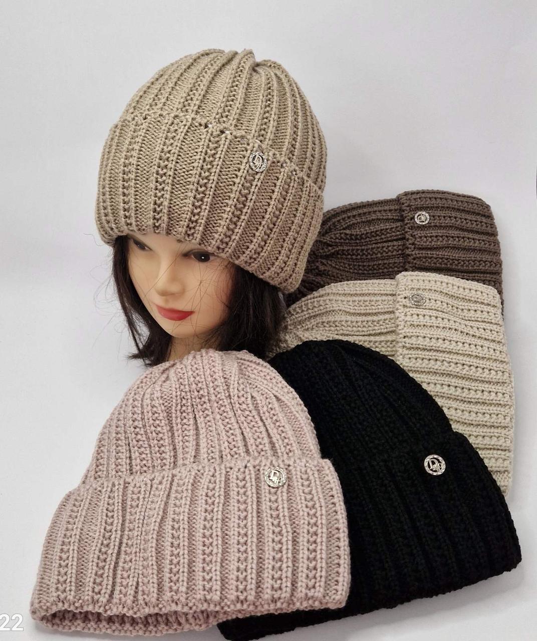 Жіноча шапка на повному флісі оптом