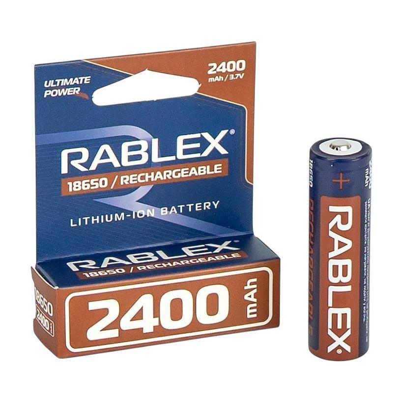 Акумулятор Rablex Li-Ion 18650 2400mAh (без захисту) коричневий, літій-іонний акумулятор, акумулятор для ліхтарика