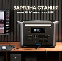 Портативна зарядна станція для мобільних пристроїв Anker компактна швидка зарядка для живлення дому 1229 Вт/год Повербанк-станція