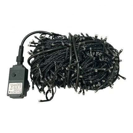 Вулична гірлянда 800 LED, 50 м, мультиколірне світло, зелений провід, 8 режимів мерехтіння, святкова світлодіодна гірлянда, фото 2