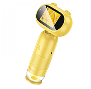 Дитячий мікроскоп HOCO DV206 800mAh 1080P 500 кратне збільшення Жовтий