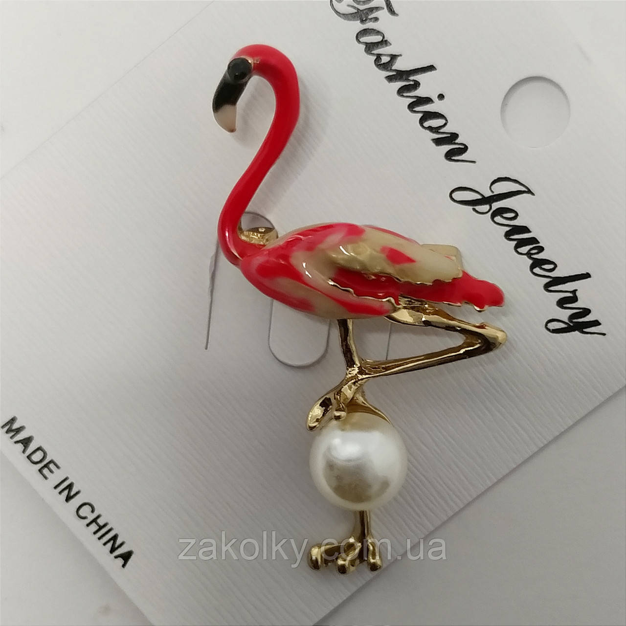 Брошка "Фламінго".