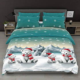 Постільна білизна Євро 200х220 Білі ведмеді (518317-3) Бязь Ранфорс з бавовни