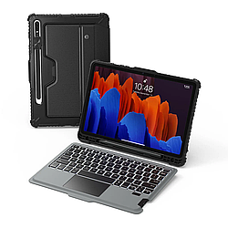 Чохол з клавіатурою Nillkin для планшета Samsung Galaxy Tab S7 Plus S7 FE S8 Plus S9 Plus 12.4'' з тачпадом і підсвіткою
