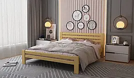 Ліжко двоспальне з натурального дерева Прем'єра СТЕММА