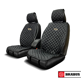 Накидки на передні сидіння "Brabus" з якісної екошкіри комплект 2 шт