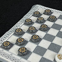 Шашки з каменю 30х30см подарункові, фото 5