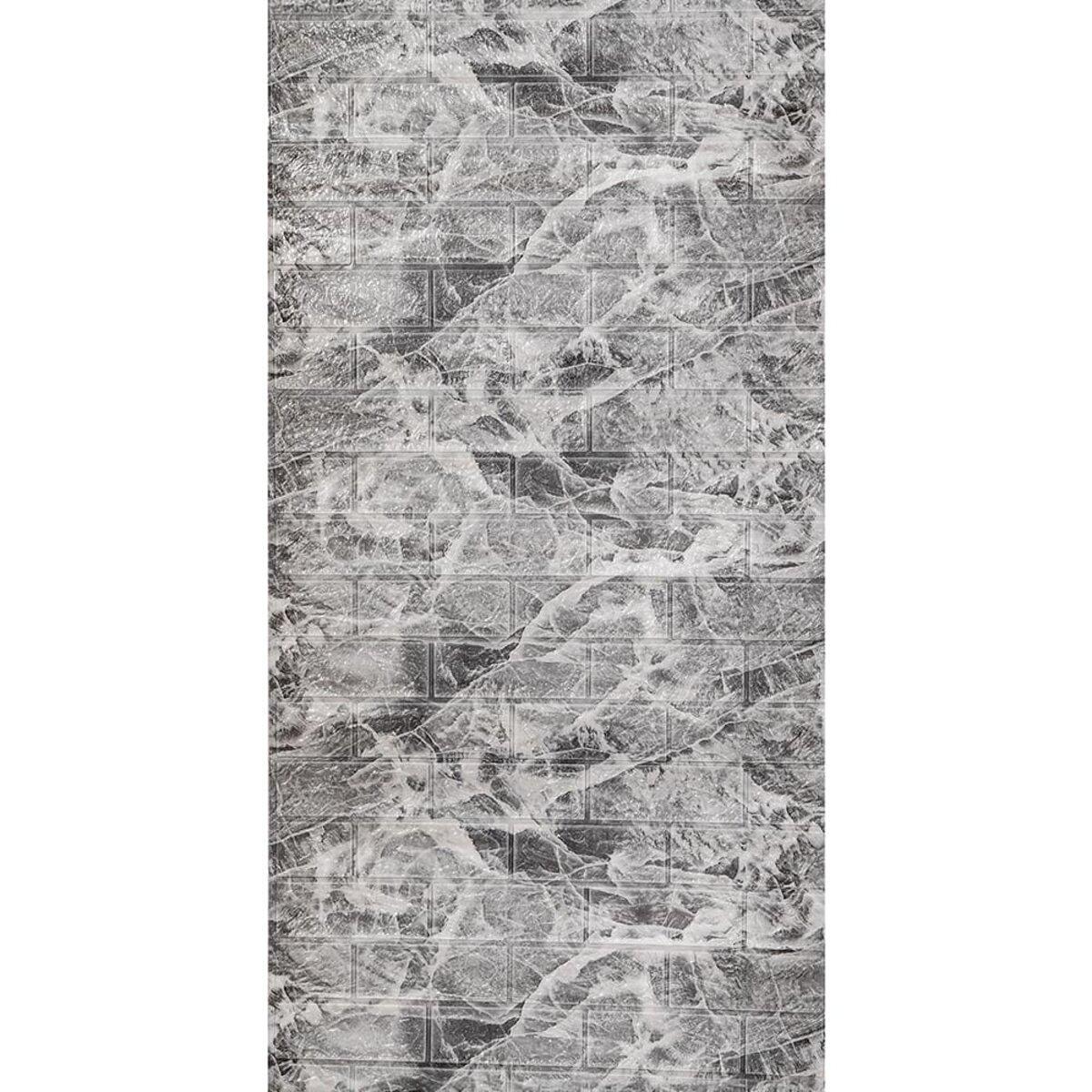 R061-2 Панель стінова у рулоні 3D 700мм*3,08м*2мм мармур чорний (D) SW-00002536, фото 1