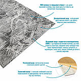 R061-2-20 Панель стінова у рулоні 3D 700х19600х2мм Мармур Чорний (D) SW-00002279, фото 3