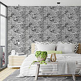 R061-2 Панель стінова у рулоні 3D 700мм*3,08м*2мм мармур чорний (D) SW-00002536, фото 6