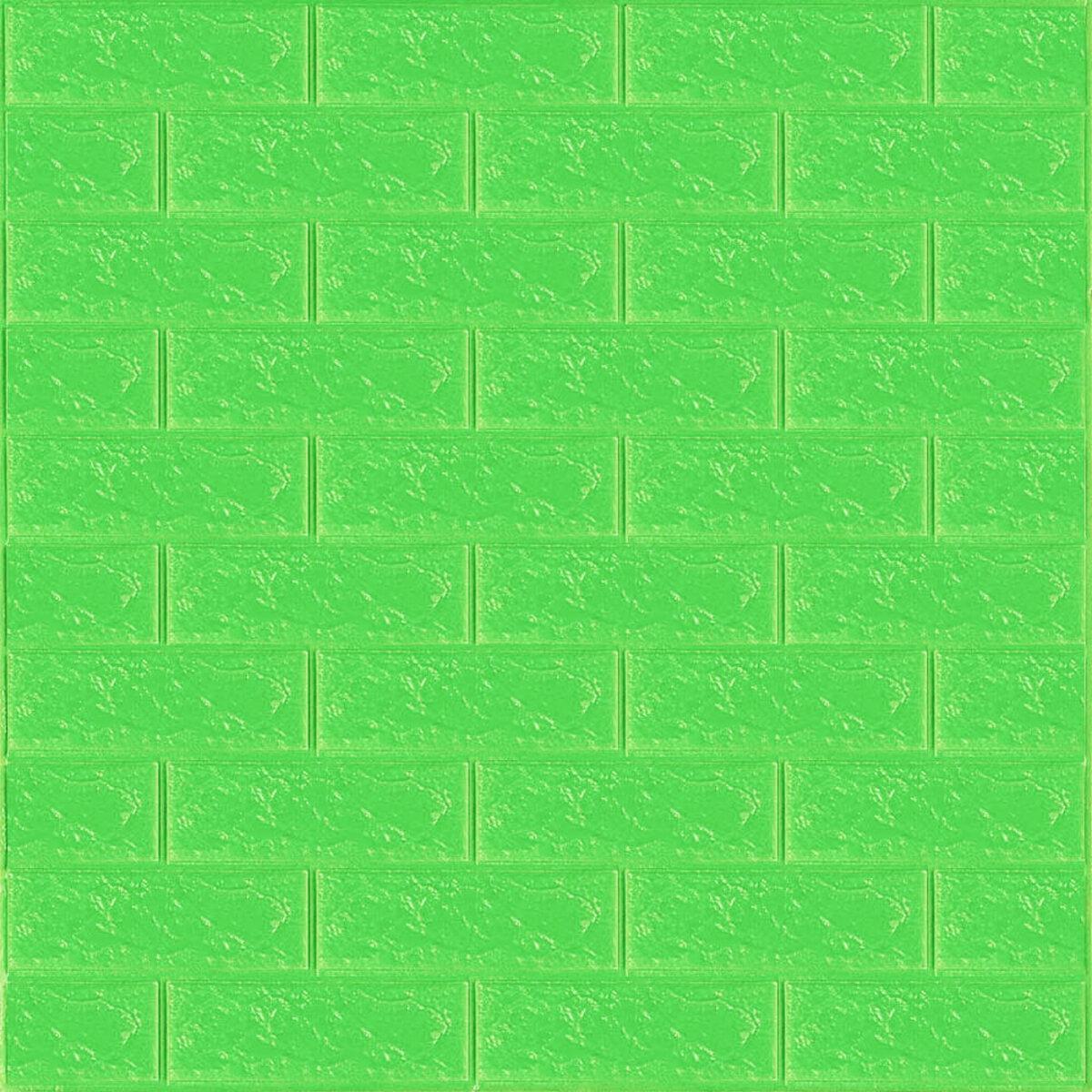 3D панель самоклеюча 700х770х3мм цегла Зелена (013-3) SW-00000639, фото 1