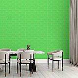 3D панель самоклеюча 700х770х3мм цегла Зелена (013-3) SW-00000639, фото 5