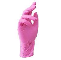 100 шт. Рукавички Нітрилові (рожева) XS (50пар)