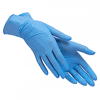 100 шт. Рукавиці Вінілові XL СИНІ (50пар)