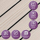 Покриття вінілове самоклеюче 3D рейки 600х600х2,8мм Ясен кремовий SW-00002199, фото 5