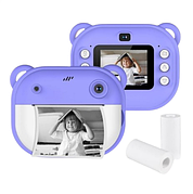 Дитяча цифрова фотокамера миттєвого друку з термопринтером M&A-2000 Фіолетовий