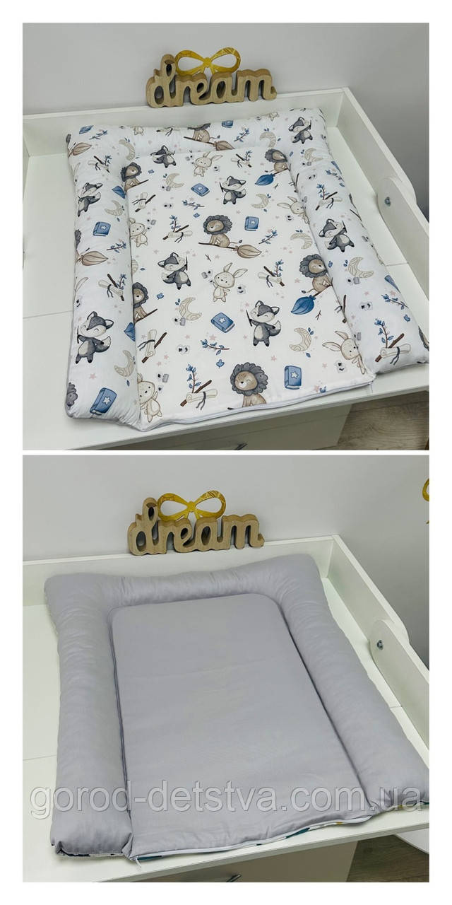 Матрацик двторонній на пеленальний столик комод для новонародженного поролоновий матрац на дитячий комод, фото 1