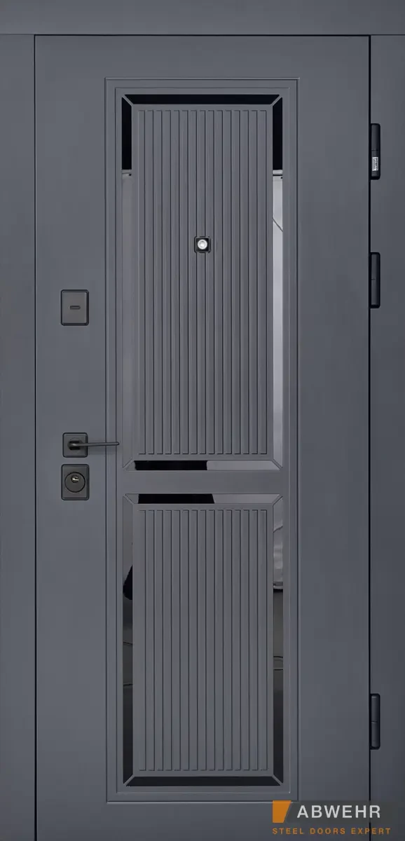 Вхідні двері Abwehr Megapolis MG3 Enigma 569/570 Vinorit Антрацит + Білий супермат 860*2050 мм
