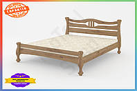 TS Двоспальне ліжко Mebigrand Горіх світлий TOP NOW 160х190 см ліжко для спальні з дерев'яним узголів'ям SHT55_Q