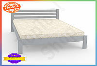 TS Двоспальне ліжко Mebigrand Колумбія світло-сірий TOP NOW сосна для спальні комфортне ліжко 140х200 см SHT55_Q