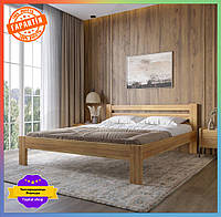 TS Односпальне дерев'яне ліжко Mebigrand Баварія TOP NOW Горіх світлий 90х200 см затишне ліжко для спальні SHT55_Q