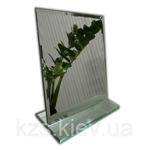 Дзеркало настільне 6 мм Срібло з фацетом 10 мм 300 х 250 мм., фото 1