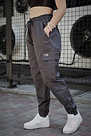 Жіночі штани карго Without Вайта сірі з бавовни для активного відпочинку та повсякденного носіння M