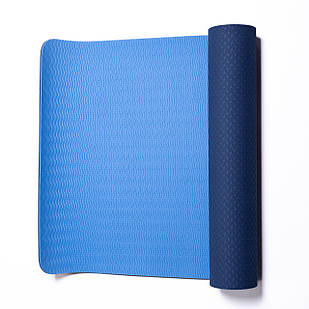 Килимок для йоги нековзкий 173×58 см Синій HP-42-10BL