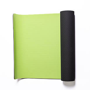 Килимок для йоги нековзкий 173×58 см Зелений HP-42-10GR